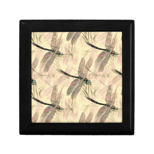 Vintage Dragonfly Print Gift Box