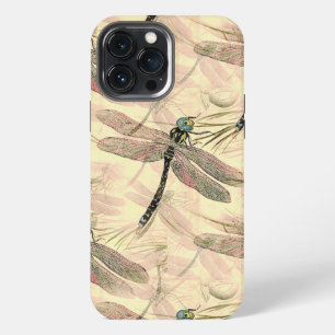 Vintage Dragonfly Print iPhone 13 Pro Max Case
