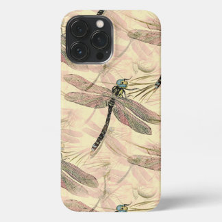 Vintage Dragonfly Print iPhone 13 Pro Max Case