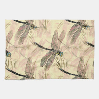 Vintage Dragonfly Print  Kitchen Towel