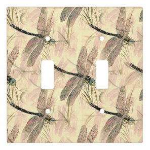 Vintage Dragonfly Print  Light Switch Cover
