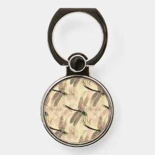 Vintage Dragonfly Print Phone Ring Stand