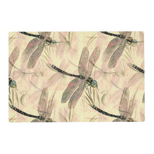 Vintage Dragonfly Print Placemat