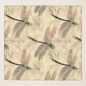 Vintage Dragonfly Print  Scarf