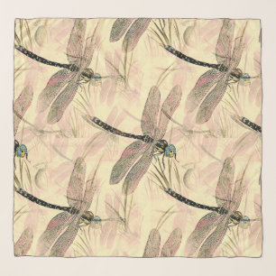 Vintage Dragonfly Print Scarf