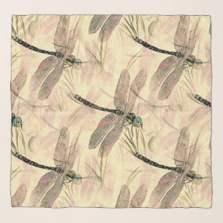 Vintage Dragonfly Print  Scarf