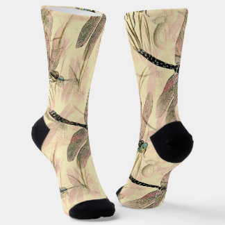 Vintage Dragonfly Print Socks