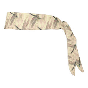 Vintage Dragonfly Print Tie Headband