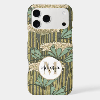 Vintage Dragonfly Reed Monogram Art Deco iPhone 17 Pro Max Case