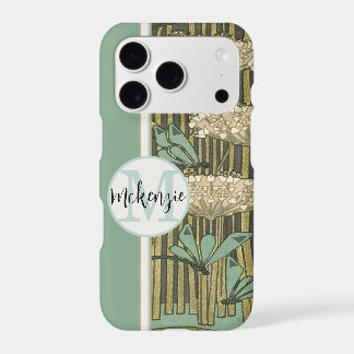 Vintage Dragonfly Reed Monogram iPhone 17 Pro Case