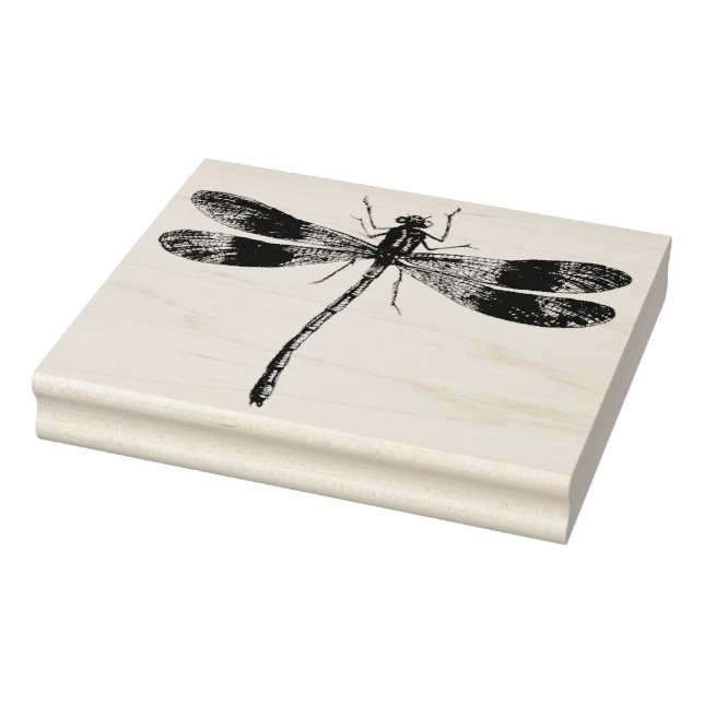 Vintage Dragonfly Rubber Art Stamp (Stamp)