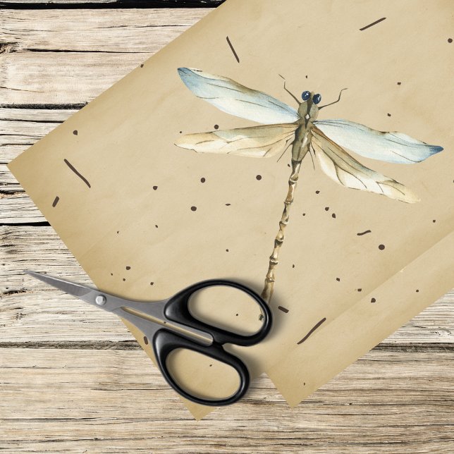 vintage dragonfly tissue paper (Creator Uploaded)