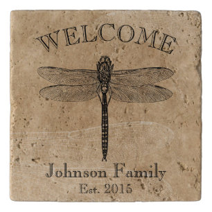 Vintage Dragonfly Welcome Signature Trivet