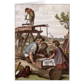 Vintage Drawing: Construction Workers (Front)