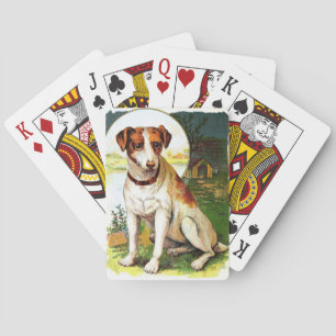 Vintage Drawing: Jack Russel Terrier Poker Cards