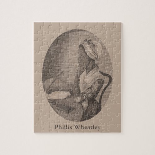 Vintage Drawing of Poet Phillis Wheatley Jigsaw Puzzle
