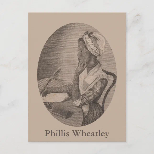 Vintage Drawing of Poet Phillis Wheatley Postcard Zazzle