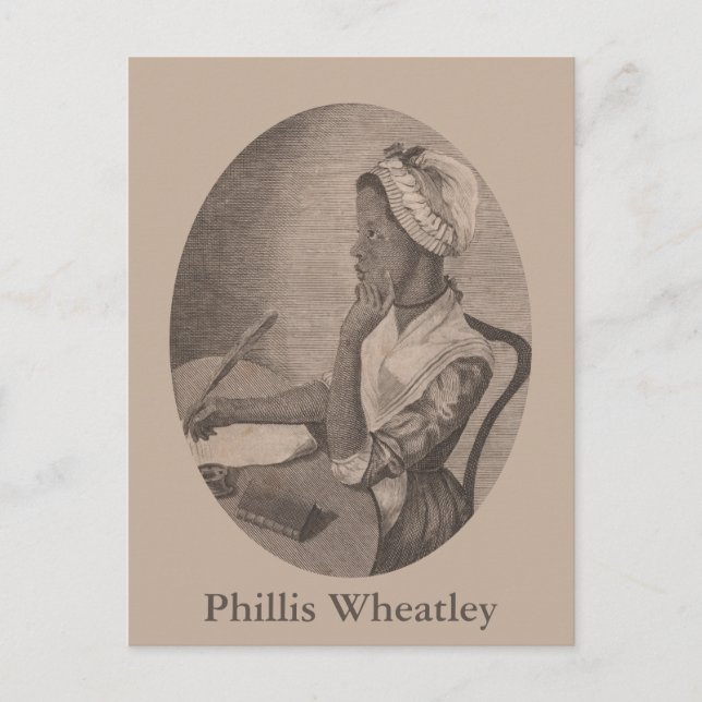 Vintage Drawing of Poet Phillis Wheatley Postcard (Front)