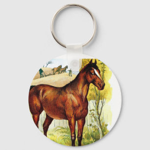 Vintage Drawing: The Plow Horse Keychain