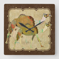 Vintage Dreamy Camels Clock
