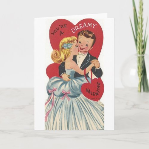 Vintage Dreamy Formal Dance Valentines Day Card