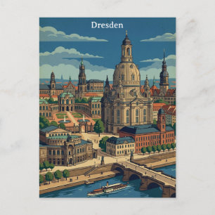 Vintage Dresden Germany Travel Art Postcard