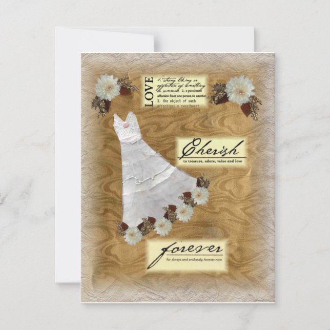 Vintage Dress Bridal Shower Invitation (Front)