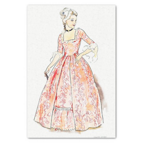 Vintage dress Decoupage  Tissue Paper