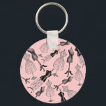 Vintage Dress Forms Keychain<br><div class="desc">Vintage dress forms keychain.  Background color can be customized.</div>