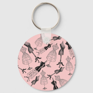 Vintage Dress Forms Keychain