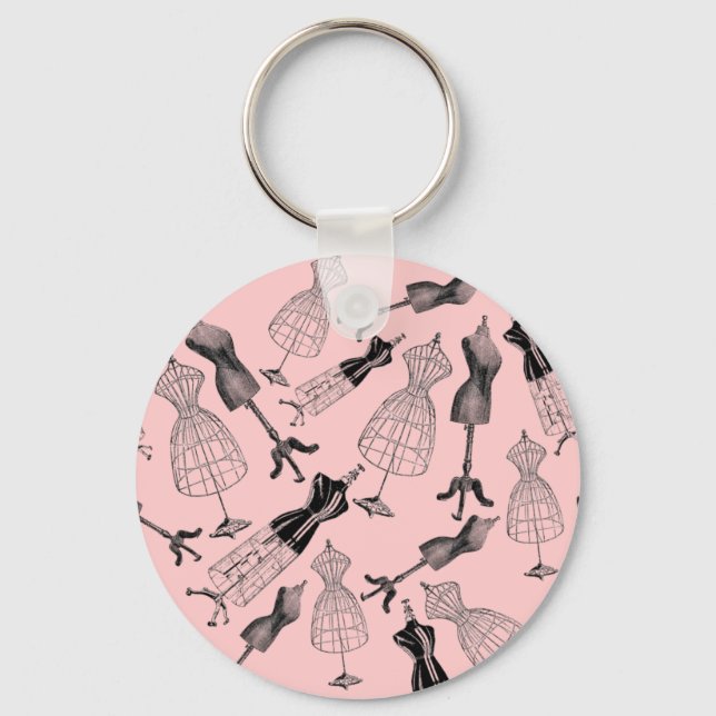 Vintage Dress Forms Keychain (Front)