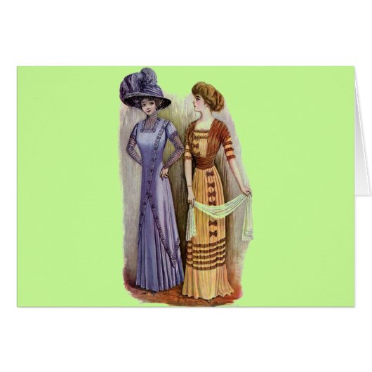 Vintage Dresses Cards (Front Horizontal)