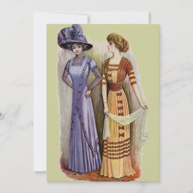 Vintage Dresses  Invitation (Front)