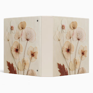 Vintage Dried Flower Arrangement 3 Ring Binder