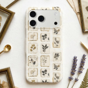 Vintage dried pressed wildflowers herbal botanical iPhone 17 pro max case