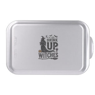Vintage Drink Up Witches Halloween Shirt Design_1 Cake Pan