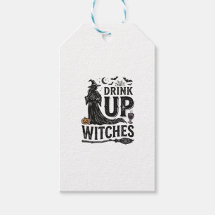 Vintage Drink Up Witches Halloween Shirt Design_1 Gift Tags