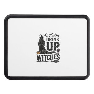 Vintage Drink Up Witches Halloween Shirt Design_1 Hitch Cover