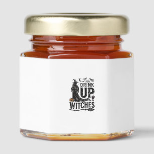 Vintage Drink Up Witches Halloween Shirt Design_1 Honey Jar Favors