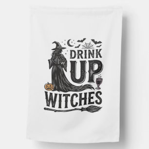 Vintage Drink Up Witches Halloween Shirt Design_1 House Flag