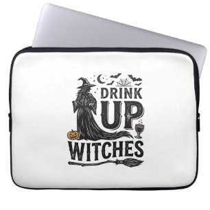 Vintage Drink Up Witches Halloween Shirt Design_1 Laptop Sleeve