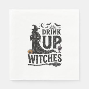 Vintage Drink Up Witches Halloween Shirt Design_1 Napkins
