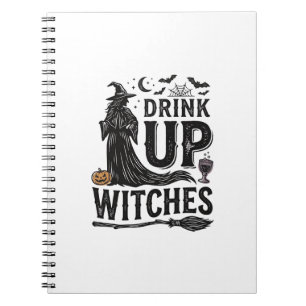 Vintage Drink Up Witches Halloween Shirt Design_1 Notebook