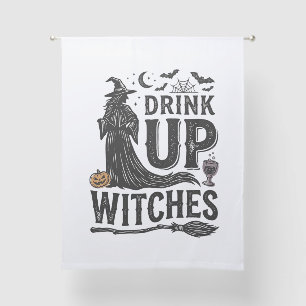 Vintage Drink Up Witches Halloween Shirt Design_1 Sheer Curtains