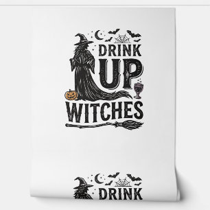 Vintage Drink Up Witches Halloween Shirt Design_1 Wallpaper