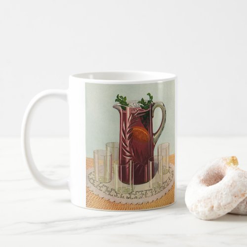 Vintage Drinks and Beverages Pitcher of Sangria Coffee Mug