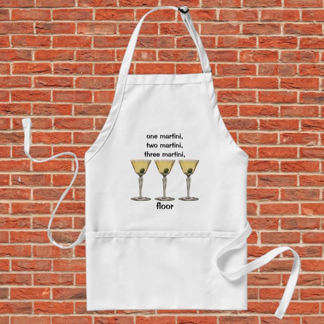 Vintage Drinks Beverages, Martini Olive Cocktail Adult Apron (Creator Uploaded)