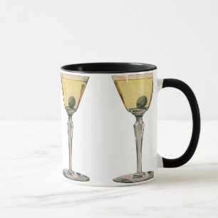 Vintage Drinks Beverages, Martini Olive Cocktail Mug