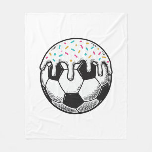 Vintage Dripping Icing Soccer Ball Shirt (2)_1 Fleece Blanket
