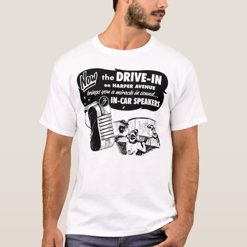 Vintage Drive_In Movie Speaker Ad T_Shirt